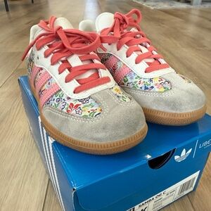 Adidas Kids Samba Sneakers - Pink and Gray Floral